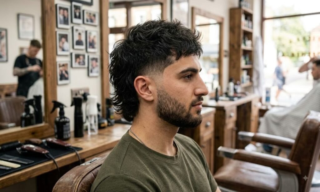 Short Burst Fade Mullet