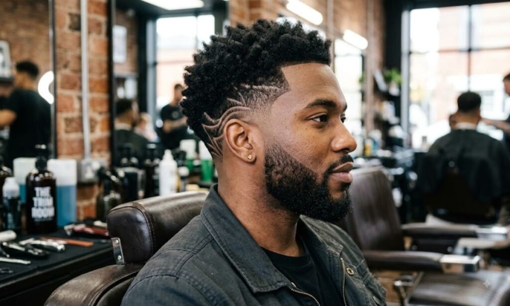 burst-fade-with-hair-design-for-black-men