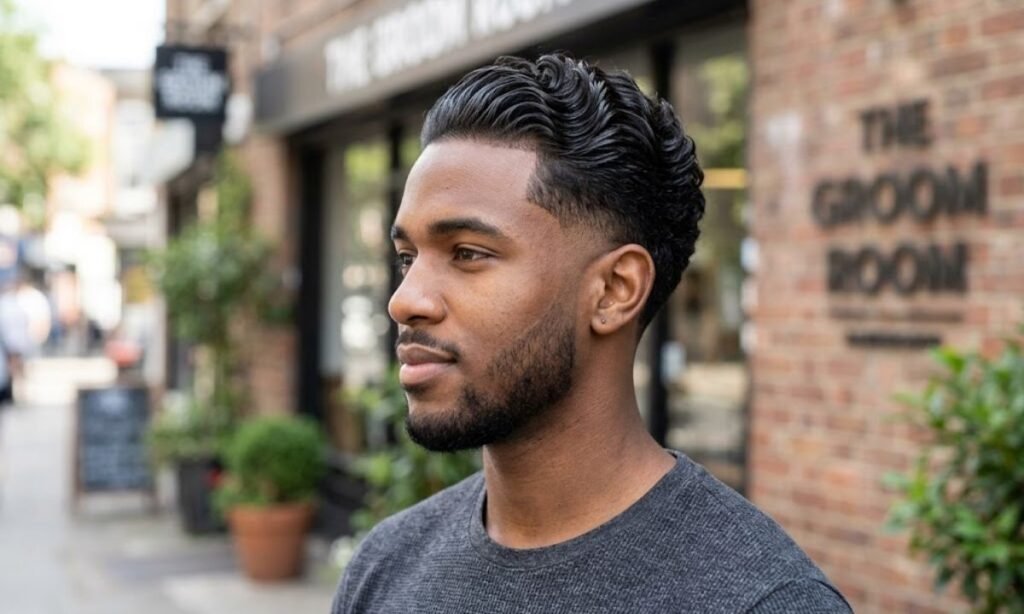 curly-slick-back-burst-fade