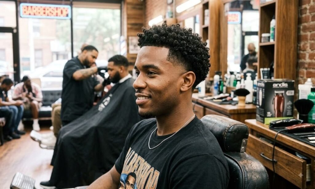mid-burst-fade-with-curls-for-black-men