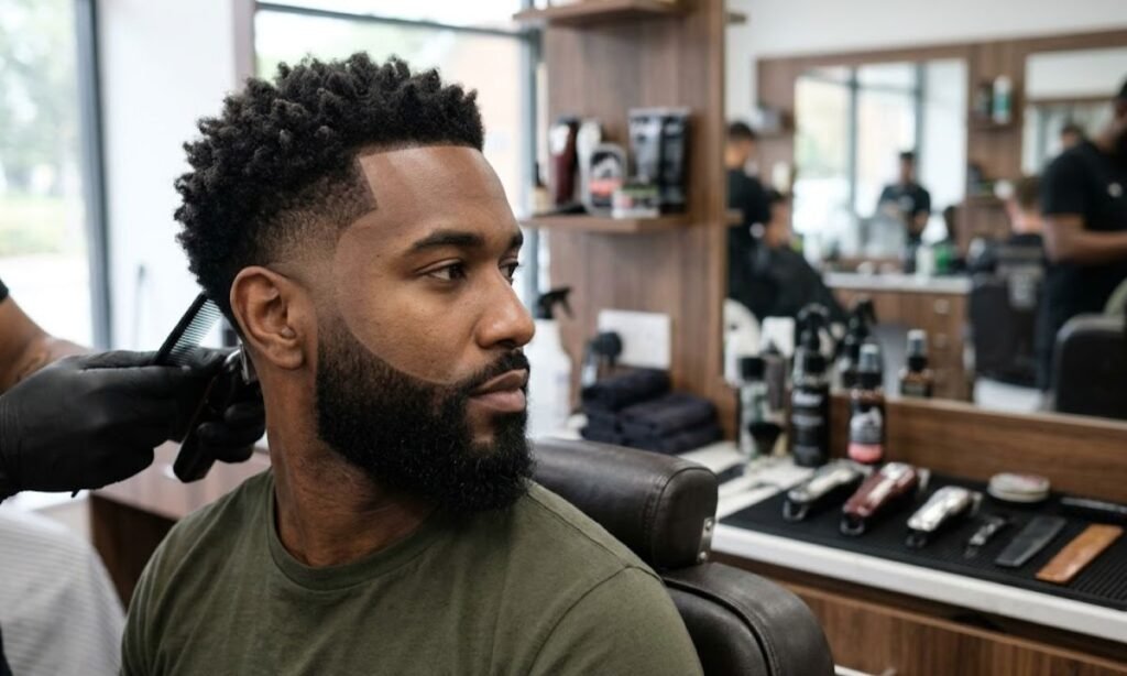 temple-burst-fade-with-beard