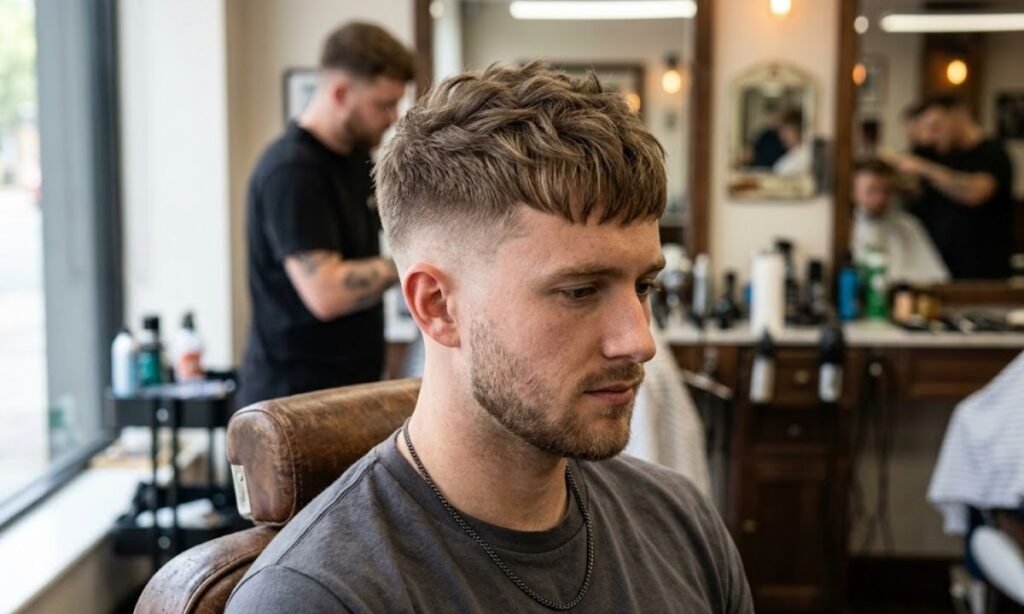 Thin Hair Burst Fade Textured Crop