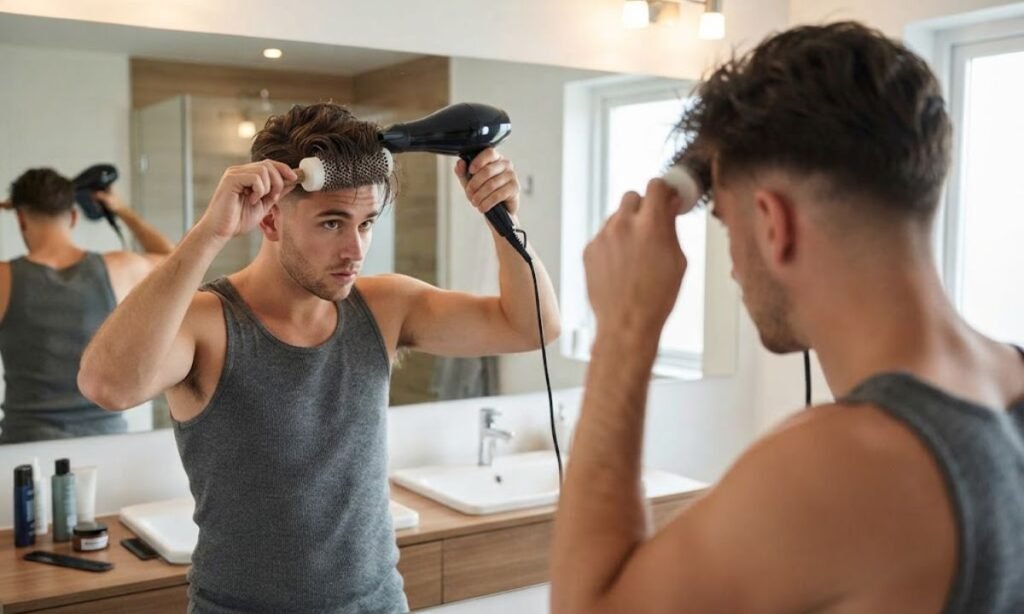 how-do-you-style-a-low-taper-blowout-at-home